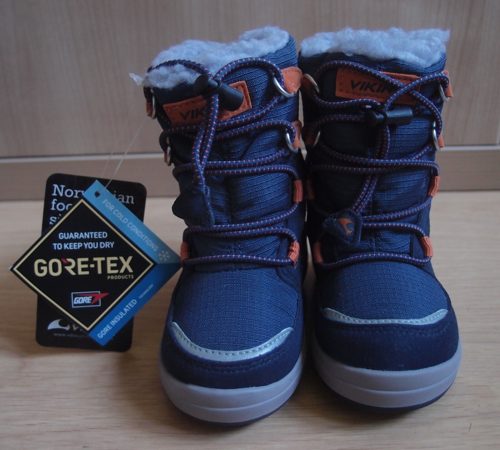 Botas Nieve Goretex Talla 20 Viking azul marino. COMBINO ENVÍOS