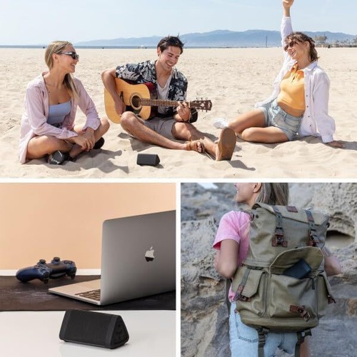 Portable Bluetooth Speaker IPX5 Waterproof 12W Bass for Outdoor Travel Home - Picture 29 of 86