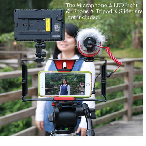 Smartphone Video Rig iPhone Filmen Aufnahme Vlogging Rig Case Sumsang X 10 - Bild 3 von 5