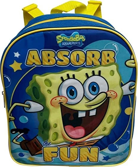 Spongebob SquarePants School Backpack Book Bag Toddler Kids Boys