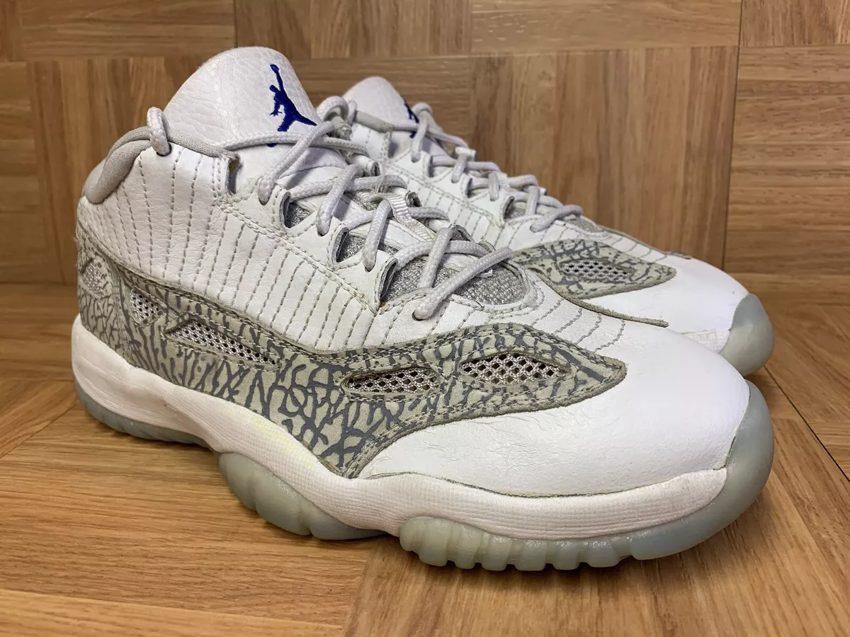 RARE Nike Air Jordan 11 XI Retro Low White Cobalt Zen Gray Sz 7Y 306006 142