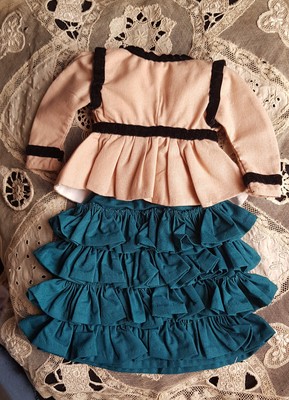 JUMEAU_BELLE MARIÉE SFBJ PARIS_21 RU_T8_49cm_POUPEE ANCIENNE yeux fixe