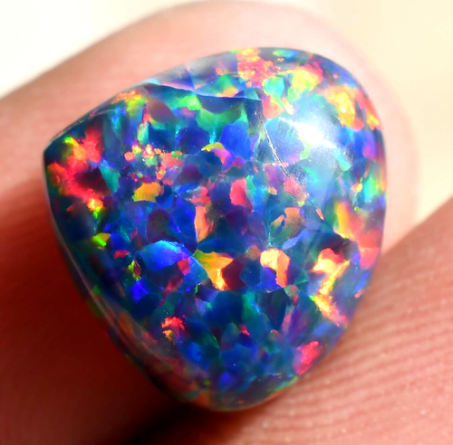 Opale Lussatite D'Auvergne Très Rare - Taille Poire - Pierre Précieuse Multicolore - Neuf