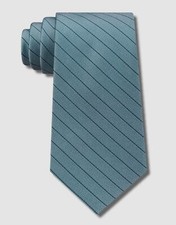  69 Calvin Klein Men's Blue Striped Silk Dress Neck Tie Classic Necktie 58 X 3