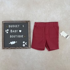 NWT TEA Collection Playwear Baby Shorts II Earth Red Size 9-12 Months
