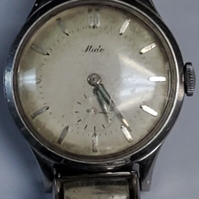 VINTAGE MIDO MULTIFORT SUPERAUTOMATIC GENT'S WRIST 34 MM WATCH, WORKS GREAT!