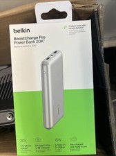 Belkin 20000mAh Power Bank 15W USB-A  USB-C - Silver
