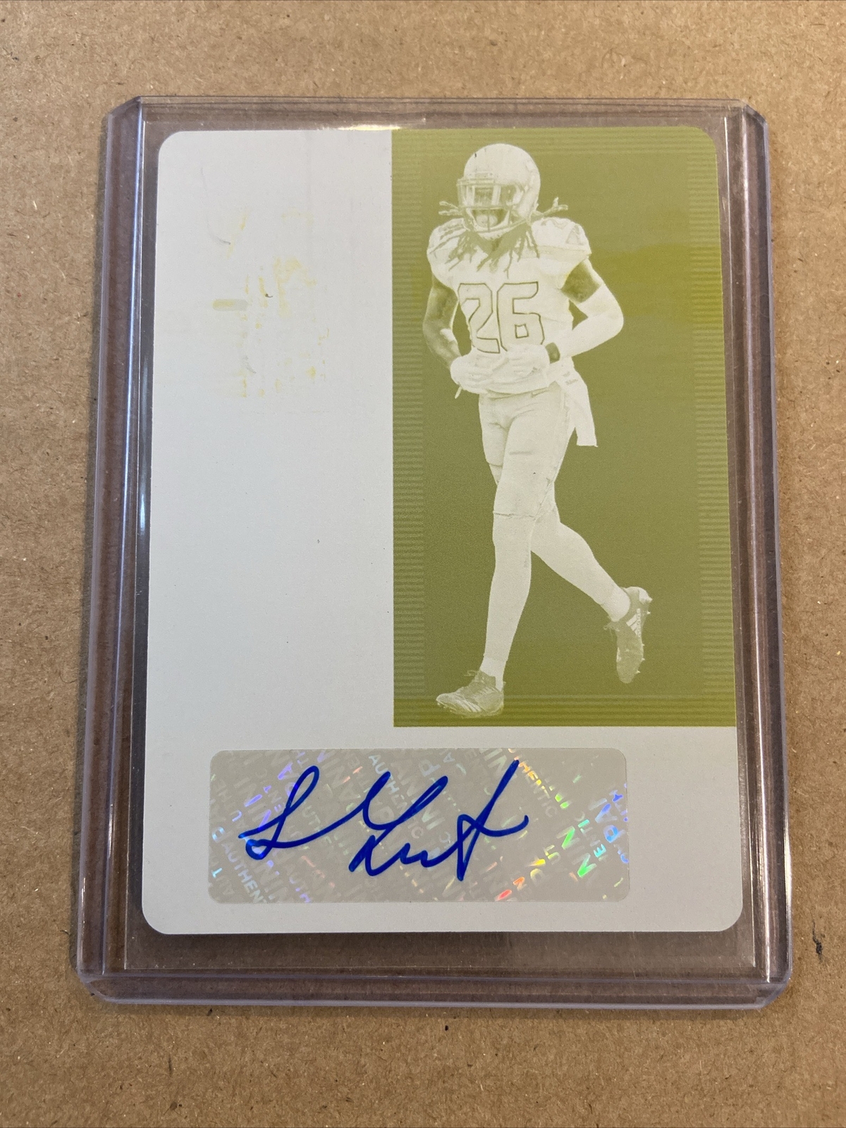 Shaquill Griffin Panini Contenders #173 Autograph-Black Print Plate 1/1