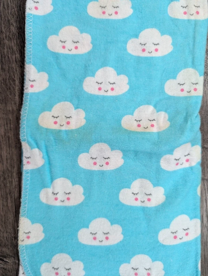 Manta de recepción de franela nube azul 30x30 Luvable Friends nueva sin etiquetas Foto 4 de 4