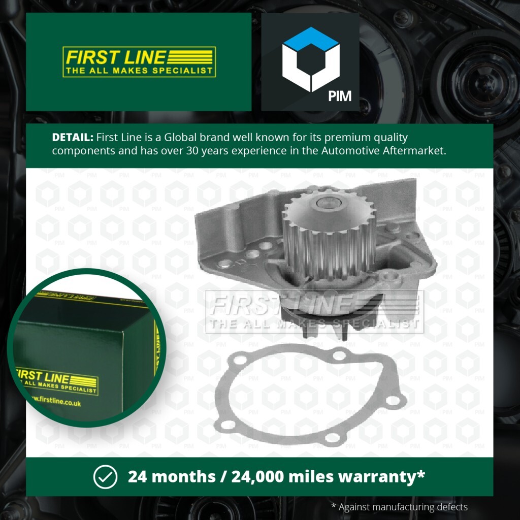 Water Pump fits CITROEN XANTIA 1.9D 96 to 03 Coolant Firstline 1201A8 Quality