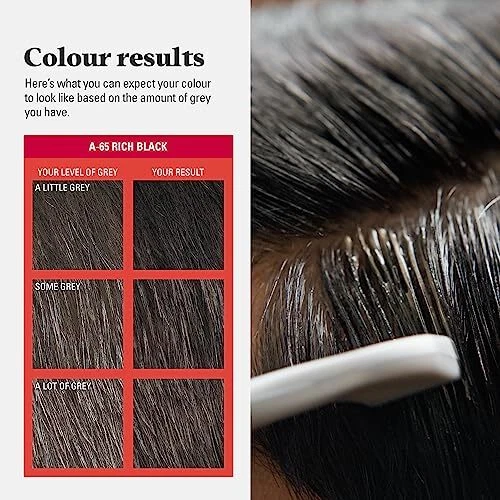 Just For Men Ultra Darkest Black Hair Colour Dye No Mix Comb-In Applicator to... - Picture 6 of 7