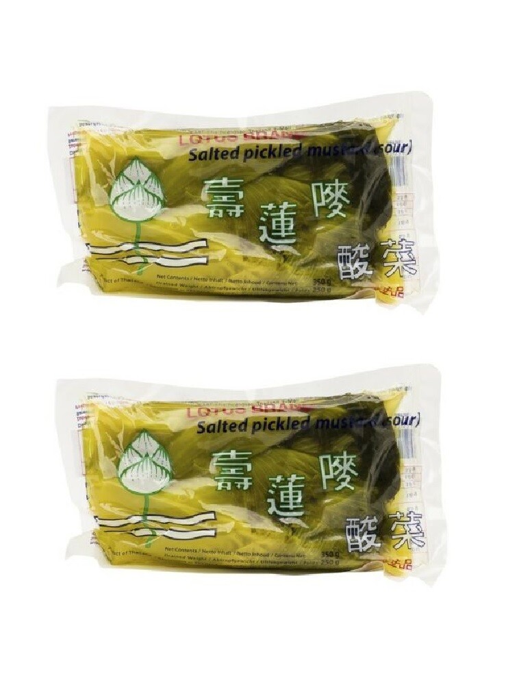 Doppelpack: 2 x 350g Eingelegter saurer Senfkohl Lotus gesalzener Senfgemüse
