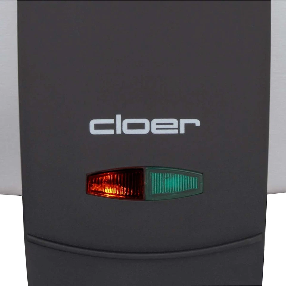 Ferro da stiro alla cannella Cloer-1431 per 9 cialde 930W rivestimento antiaderente acciaio inox - Immagine 4 di 4