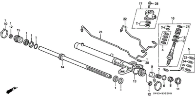 #ad Genuine Honda Hose Power Steering Feed Ya America Inc 53713 S01 A63 $65.48