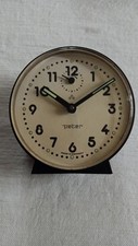 OROLOGIO SVEGLIA DA COMODINO CARICA A MOLLLA Marca PETER VINTAGE Funzionante