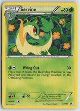Servine 7/113 Uncommon Legendary Treasures Pokemon Moderately Played