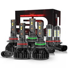 6x 6000K LED Headlight Fog Light for 2003-2006 Chevy Silverado 1500 2500 3500 HD