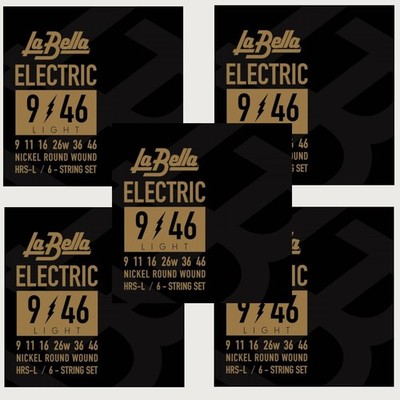 La Bella Guitar Strings - Electric * 5 Sets* Light HRS Series - 09-46 Nickel