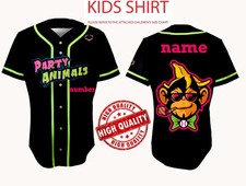Party Animals CUSTOM Savannah Baseball Jersey AOP Kids Youth 1J0679
