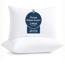 12x20 Pillow Insert - Pack of 2 White Decorative Pillows for Sofa Bed, Fluffy...