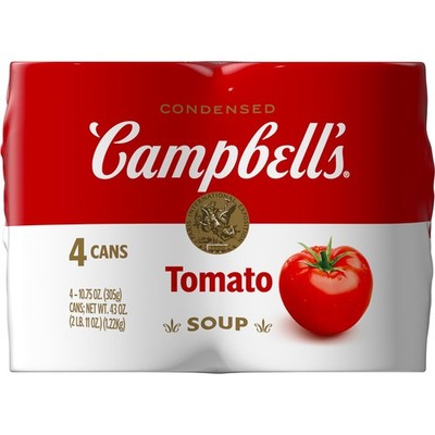 Campbell's Condensed Tomato Soup, 10.75 Ounce Can (Pack of 4) 