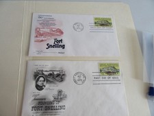 Ft Snelling Two 6c Stamp Fdcs 150th Anniv. (1820-1970)  #1409 Artcraft-Fleetwood