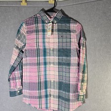Vineyard Vines Whale Shirt Youth S 8/10 NWT Checked Multi Check Button Down