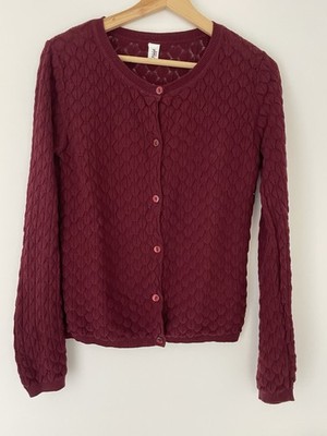 YIGGA Strickjacke/Cardigan Bordeaux Gr. 158/164 | 100 % Baumwolle | Wie neu  