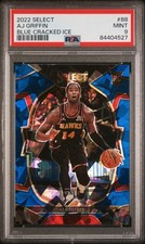 2022 PANINI SELECT BLUE CRACKED ICE #88 AJ GRIFFIN ROOKIE RC PSA 9