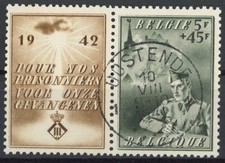 Belgium 1942 : WWII - Good Very Fine Used Stamp with Nice Cancel