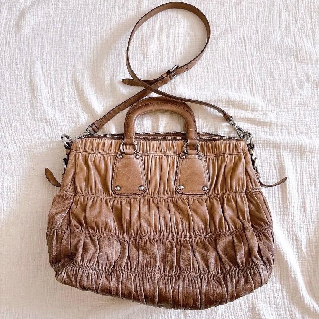 PRADA Brown Leather Shoulder Bag thumbnail 8