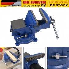 100mm 4" Schraubstock Drehbar Amboss 360° Drehteller Werkbank 0-110mm Spannweite