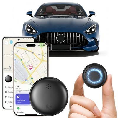 GPS Tracker für Fahrzeuge, magnetisches Auto kompatibel mit iOS und SCHWARZ 