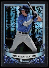 BRAYDEN TAYLOR 2024 BOWMAN STERLING PROSPECTS RC TAMPA BAY RAYS #BSP-42