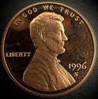 1996-S Lincoln Memorial Cent Proof — photo from another recent sale