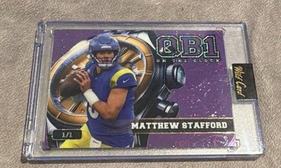 Wild Card 2026 QB1 On The Clock Purple Matthew Stafford 1/1