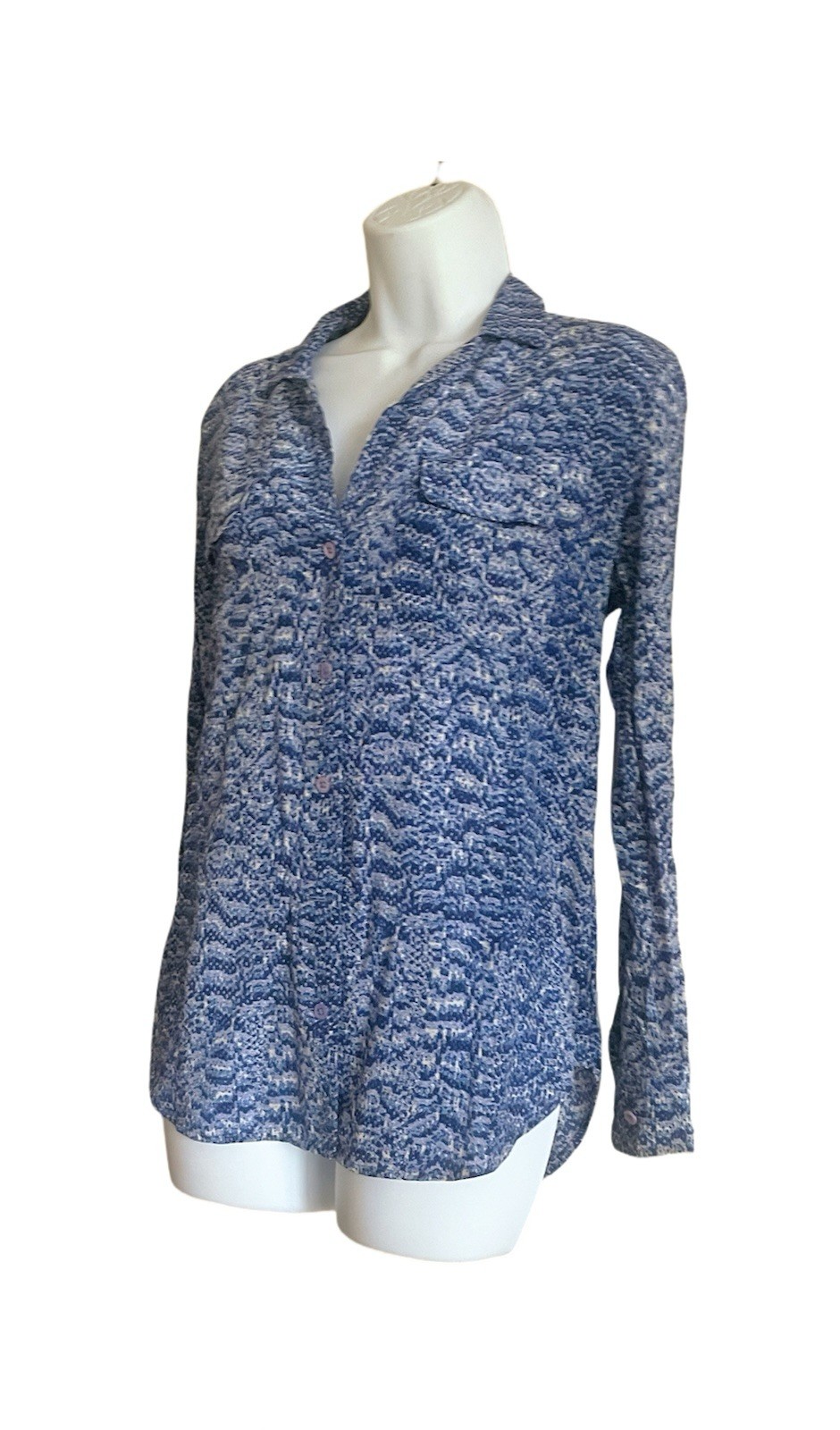 Equipment Silk Python Print Long Sleeve Blouse _ … - image 1