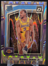 2024 Panini Donruss #P-243 Bronny James Jr. Rated Rookie Optic Holo Seismic