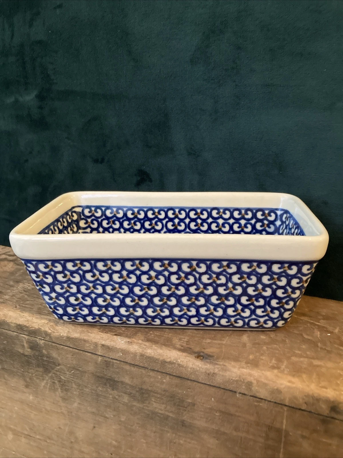 Handmade Polish Pottery Mini Loaf Pan