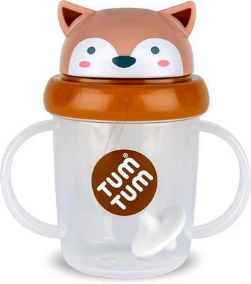 TUM TUM TUM Tippy Up Free Flow Sippy Cup (No Valve), Felicity Fox S3