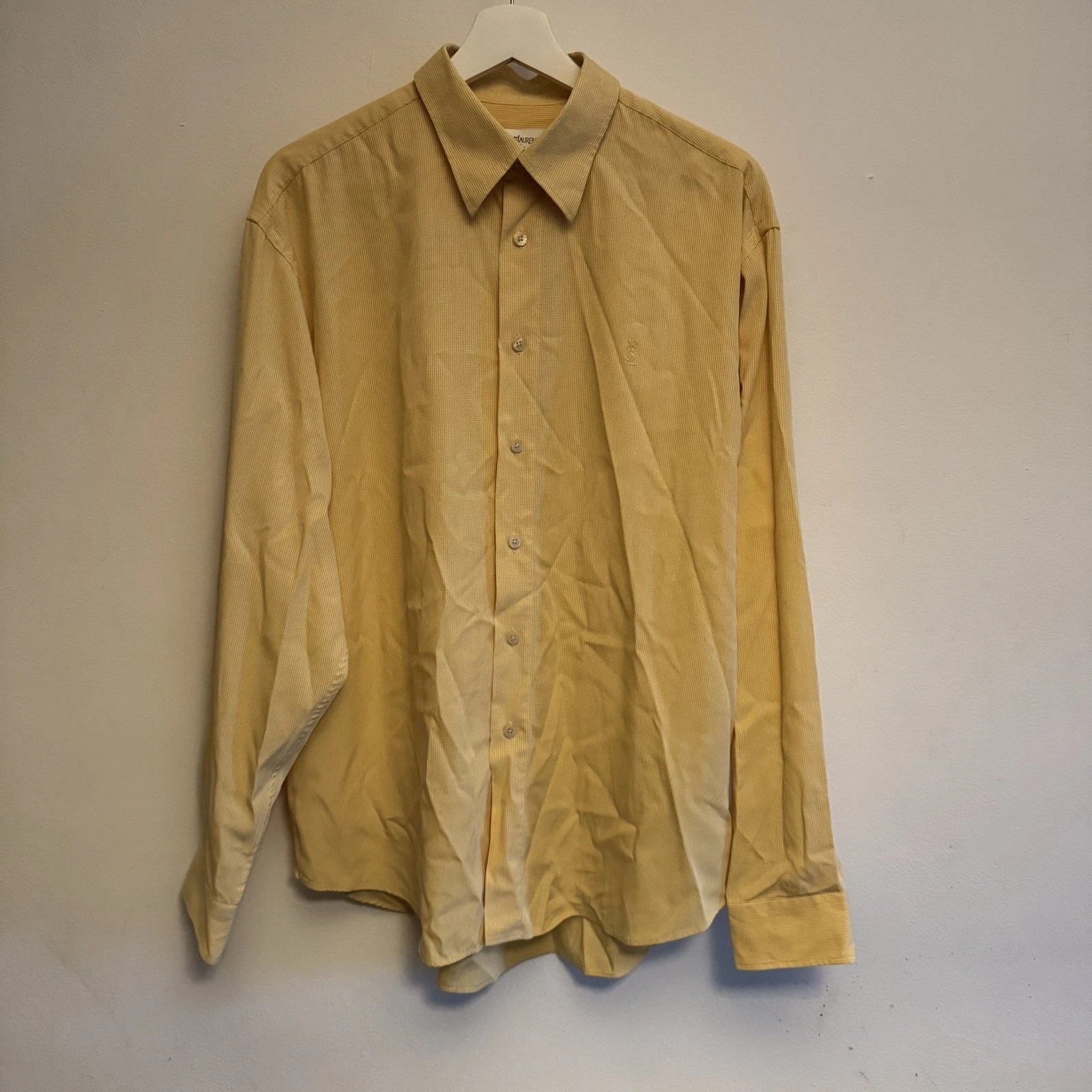 SAINT LAURENT (YSL) Camicia elegante uomo Yves Saint Laurent manica lunga con bottoni