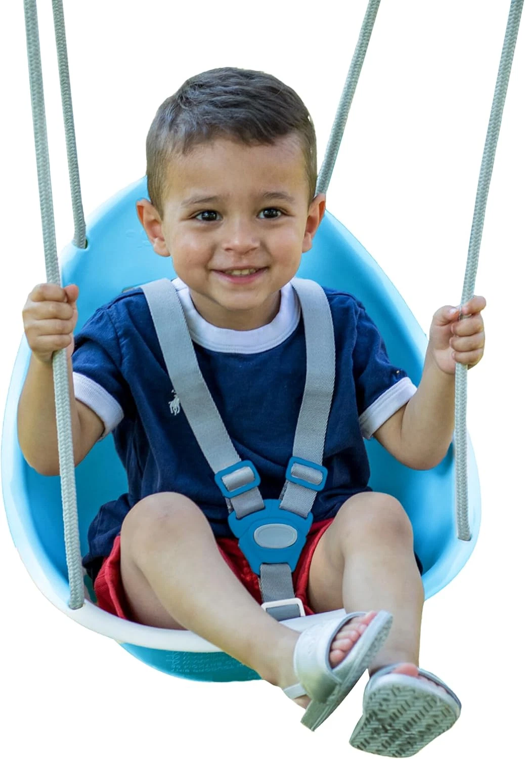 Swurfer Coconut Toddler Swing – Comfy Baby Swing Outdoor, 3- Point Adjustable Sa