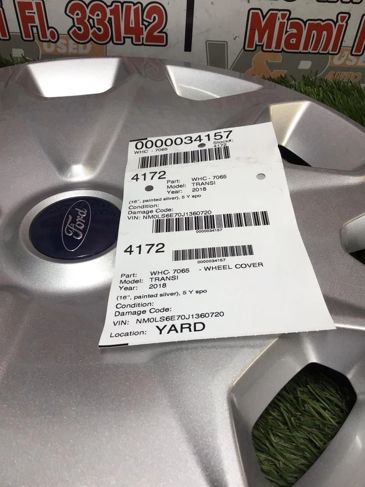 ✅ Cubierta de rueda Transit Connect 2018 16" plateada Pn:DT1Z-1130-B OEM Foto 3 de 3