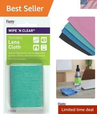 Wipe'N Clear Textured Lens Cleaning Cloth   Machine Washable Blue Microfiber