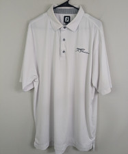 Footjoy Polo Shirt Men's Extra Large White Golf Stretch Casual Short Sleeve