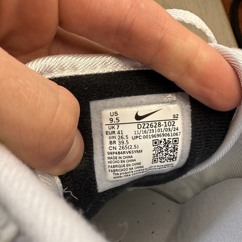 Nike Air Max 1 Trainers White Black Grey Size UK7 US9.5 EU41 DZ2628-102 🆕✅ - 第 12/12 張圖片