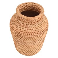 1X(Rattan Gewebte Vase Kunst Vase Mode Tisch Dekoration Pflanzen Blumen Top7004