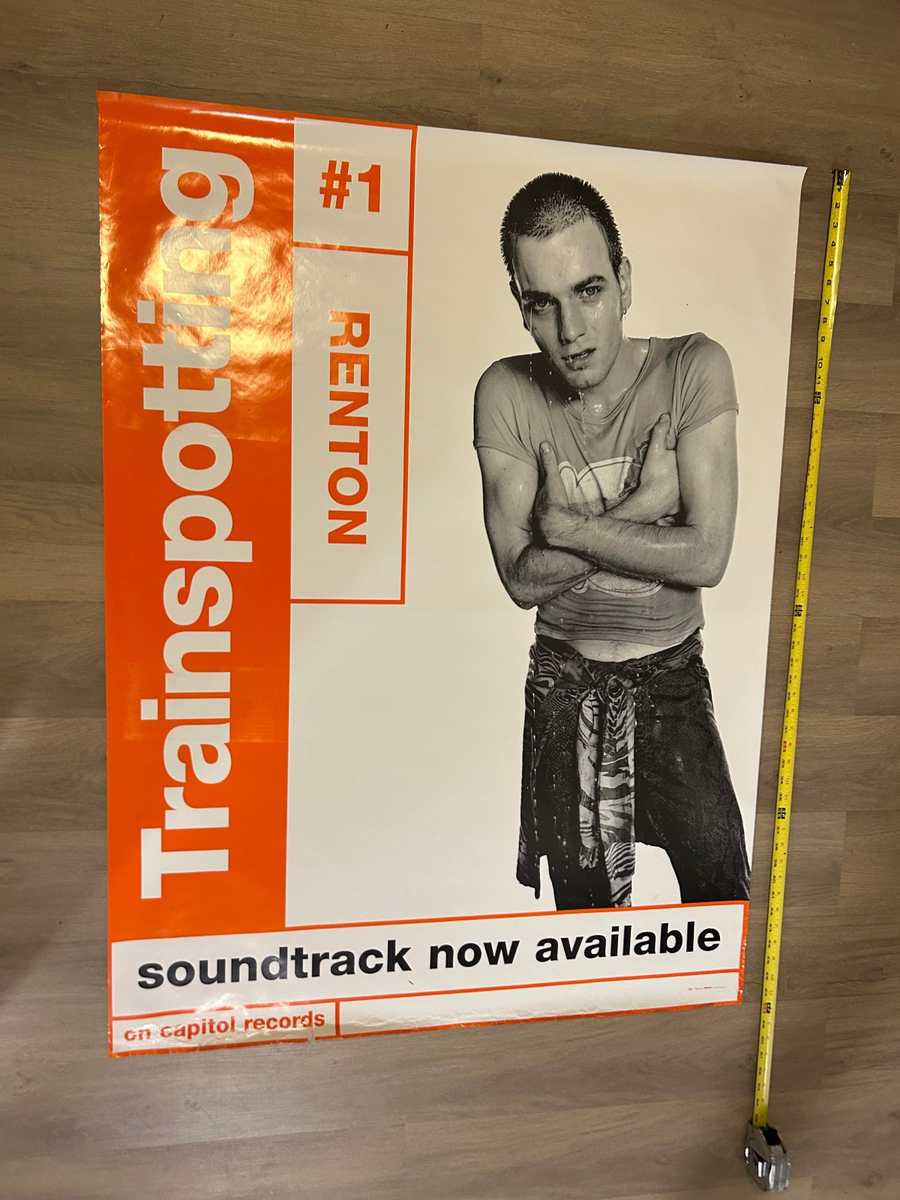 Original VTG Trainspotting Renton Subway Size Poster 48x36 Ewan