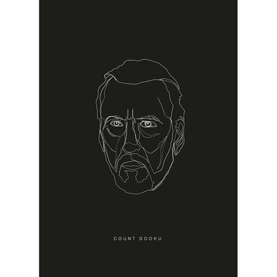 Wandbild STAR WARS LINES DARK SIDE - 50x70 cm Wandbild Grafik Poster