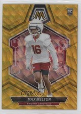2024 Panini Mosaic Rookies Gold Wave Mosaic Prizm 16/17 Max Melton #343 0nr3